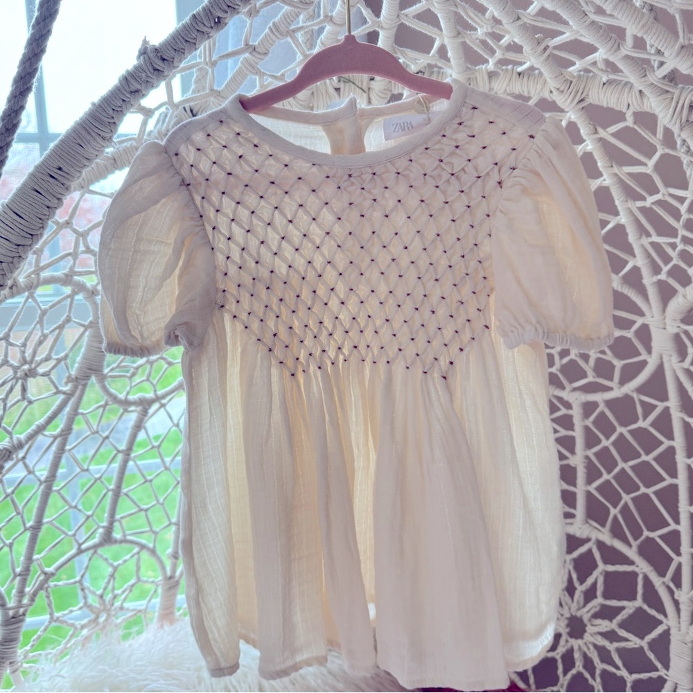 Zara linen blend shirt size 3-4